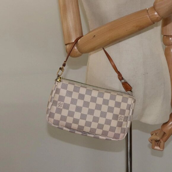 LOUIS VUITTON Damier Azur Pochette Accessoires Pouch - Picture 1 of 16